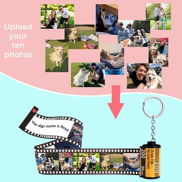 Custom Pet Film Roll Keychain